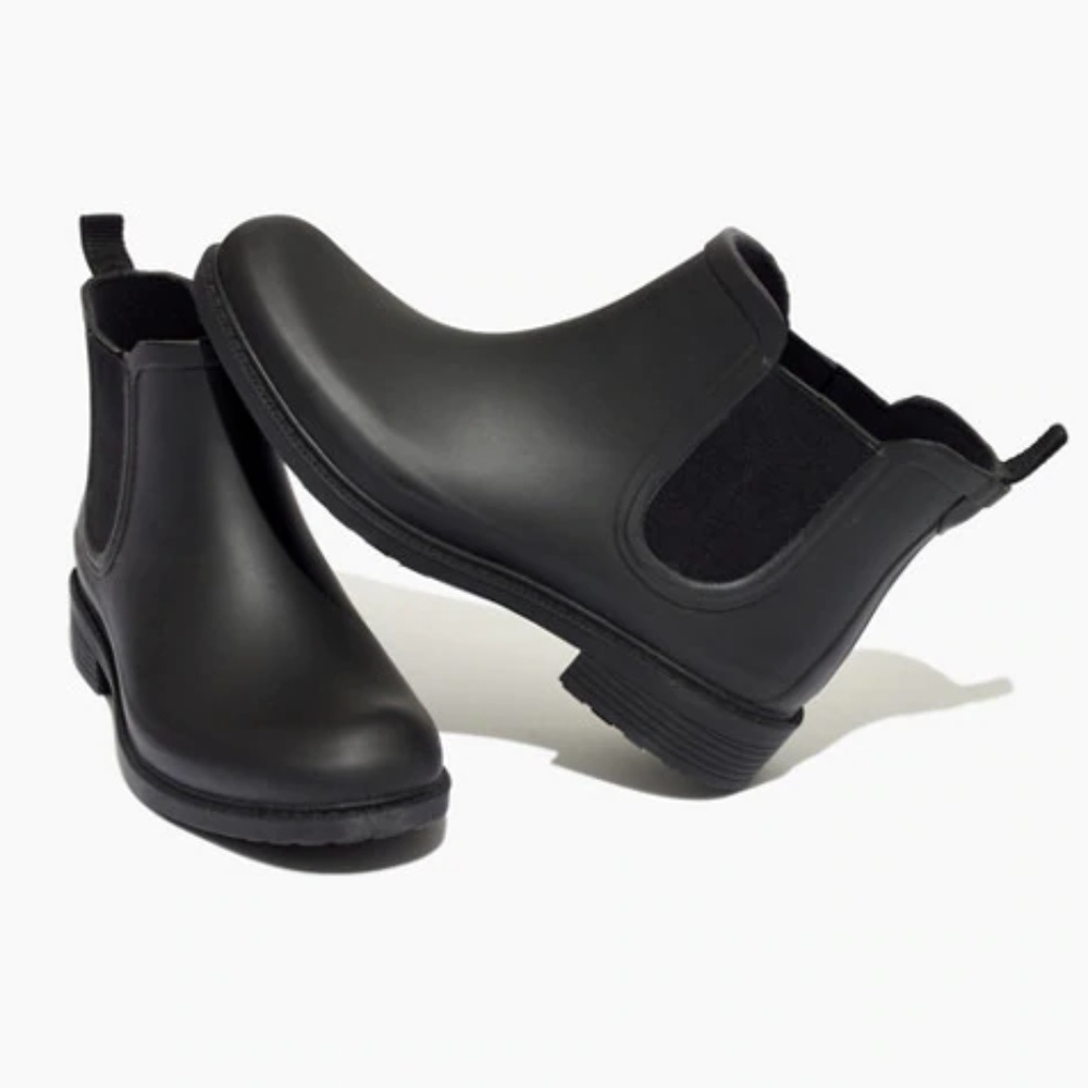 Madewell The Chelsea Rain Boot - Black - Size 10